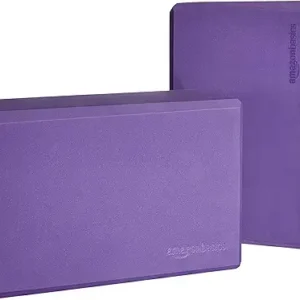 Foam Yoga Blocks - 4 x 9 x 6 Inches, Set of 2, Purple